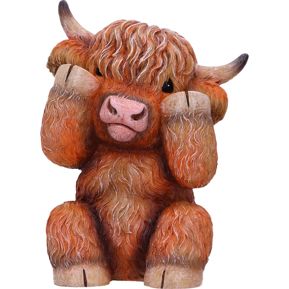Three Wise Highland Cows  9.6cm