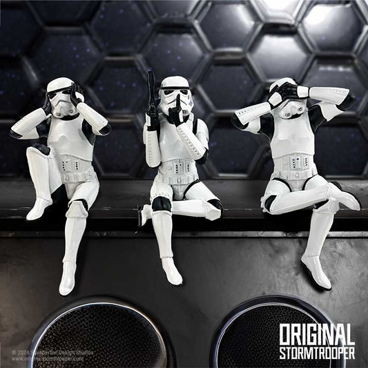 Three Wise Sitting Stormtroopers  11cm