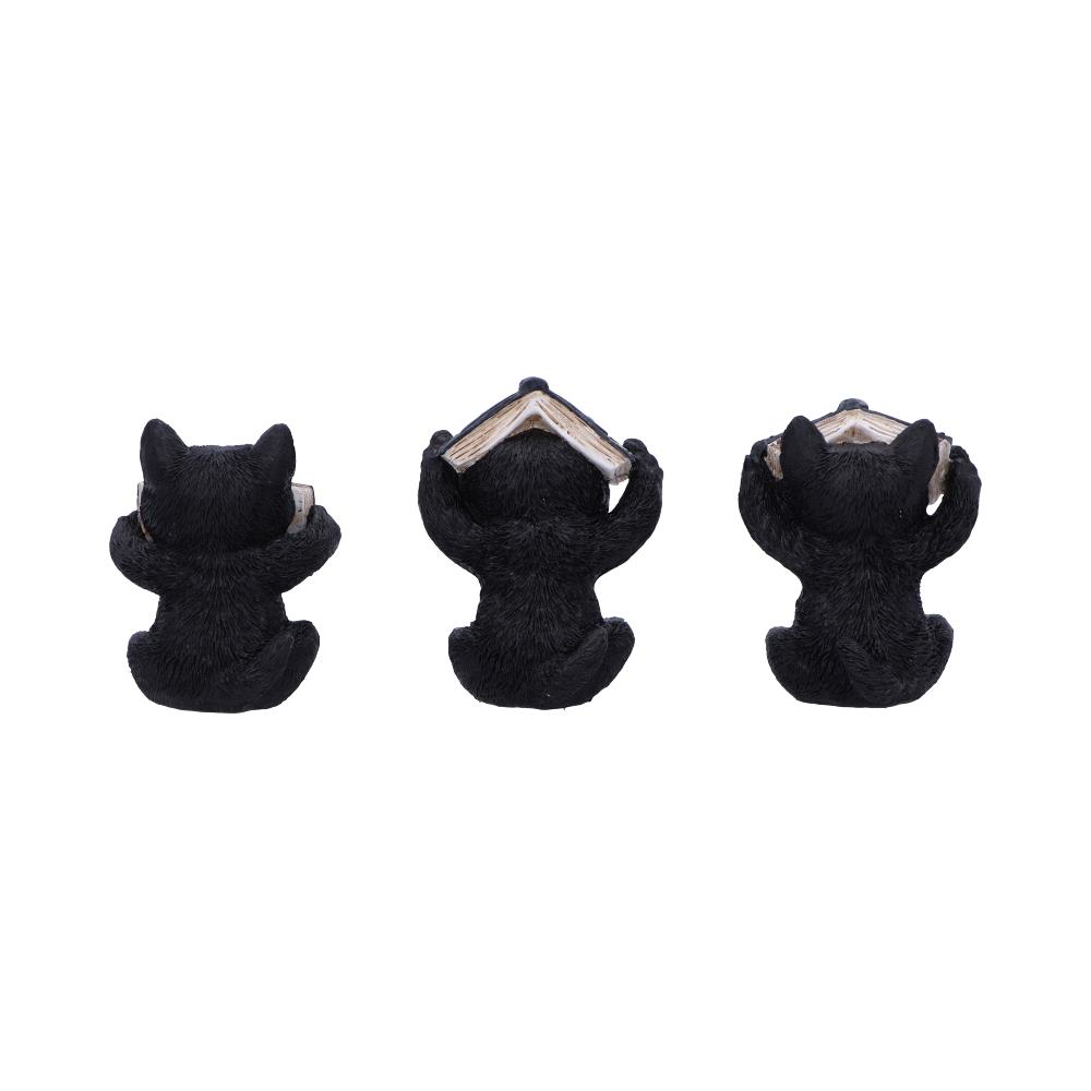 Three wise spell cats  8.5cm
